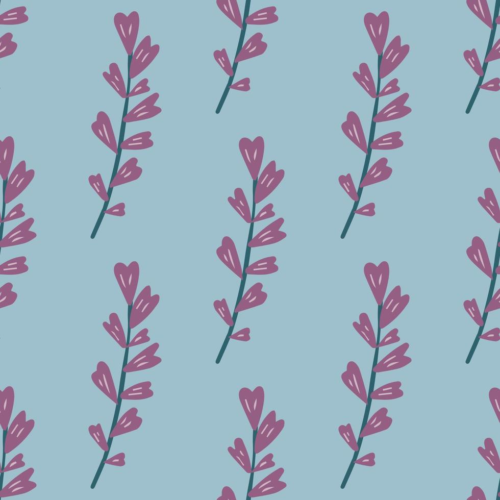 Seamless pattern with branch leaves. Geometric botanical leaf wallpaper. vector
