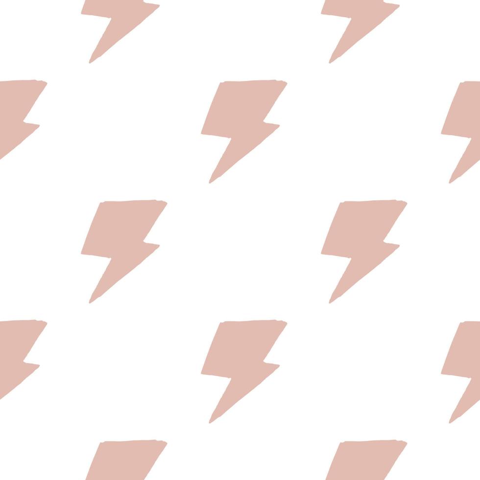 Thunderbolt vector wallpaper. Lightning bolts. Creative black thunder backdrop seamless pattern on white background.