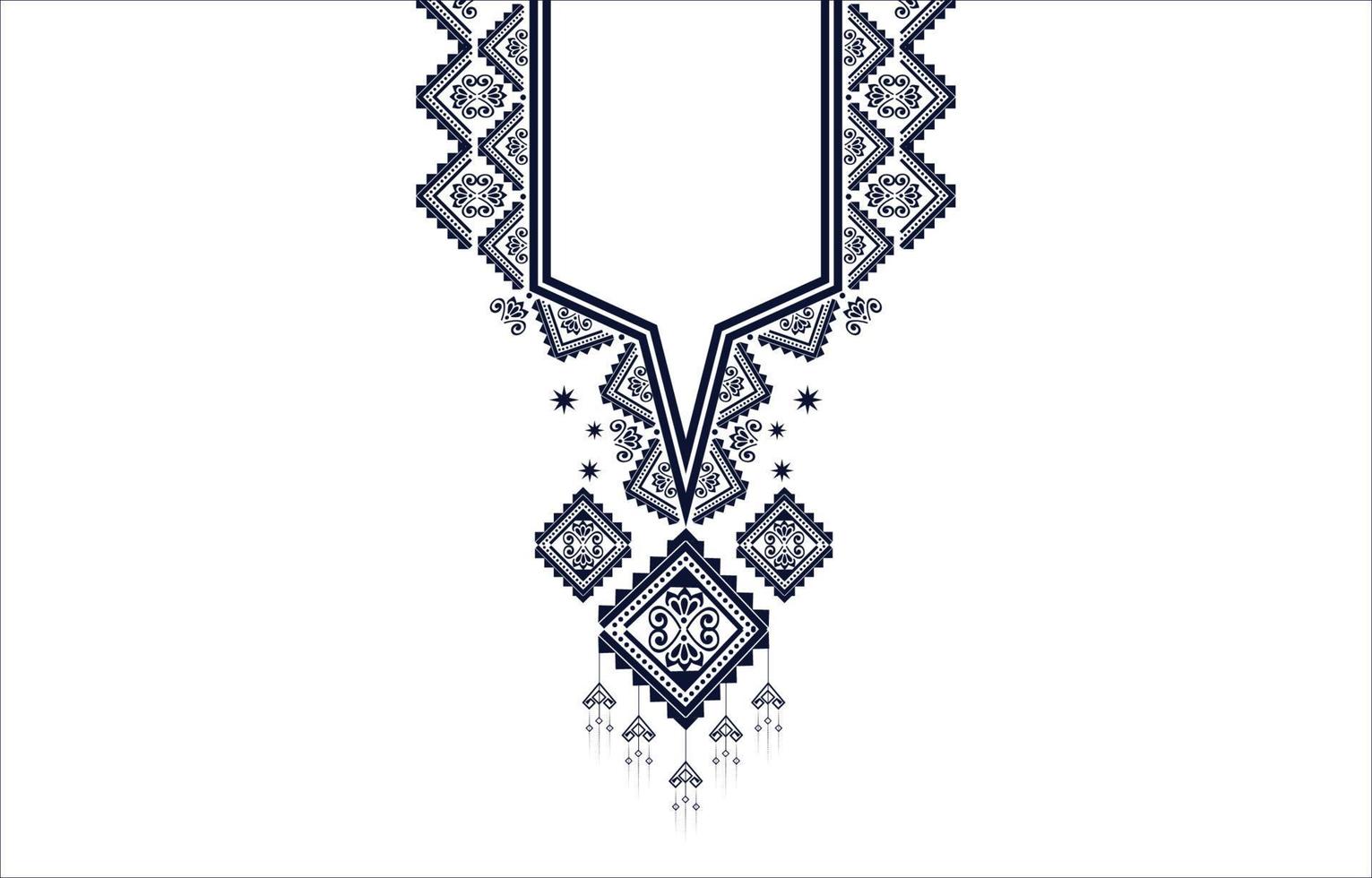 Textile Fabric neck design,oriental pattern traditional ,Geometric oriental pattern design for fashion women clothing vector