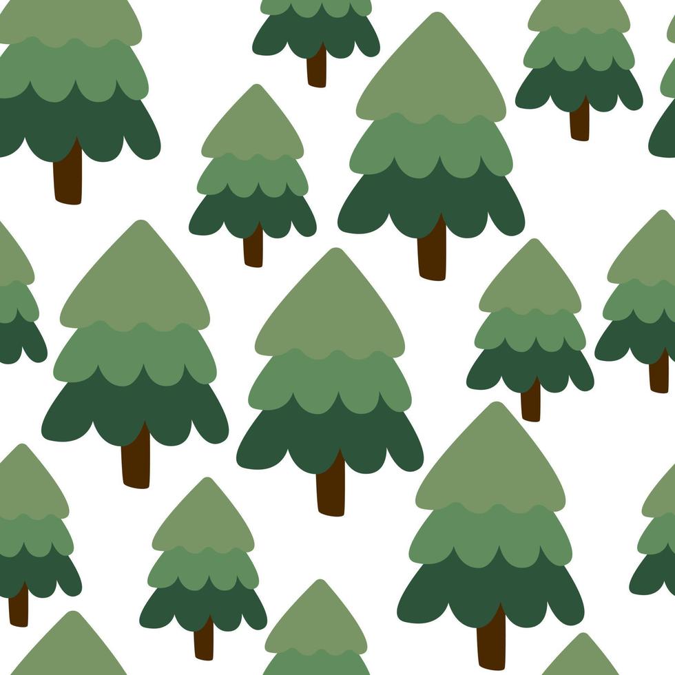 Christmas winter forest landscape. seamless pattern and background. vector
