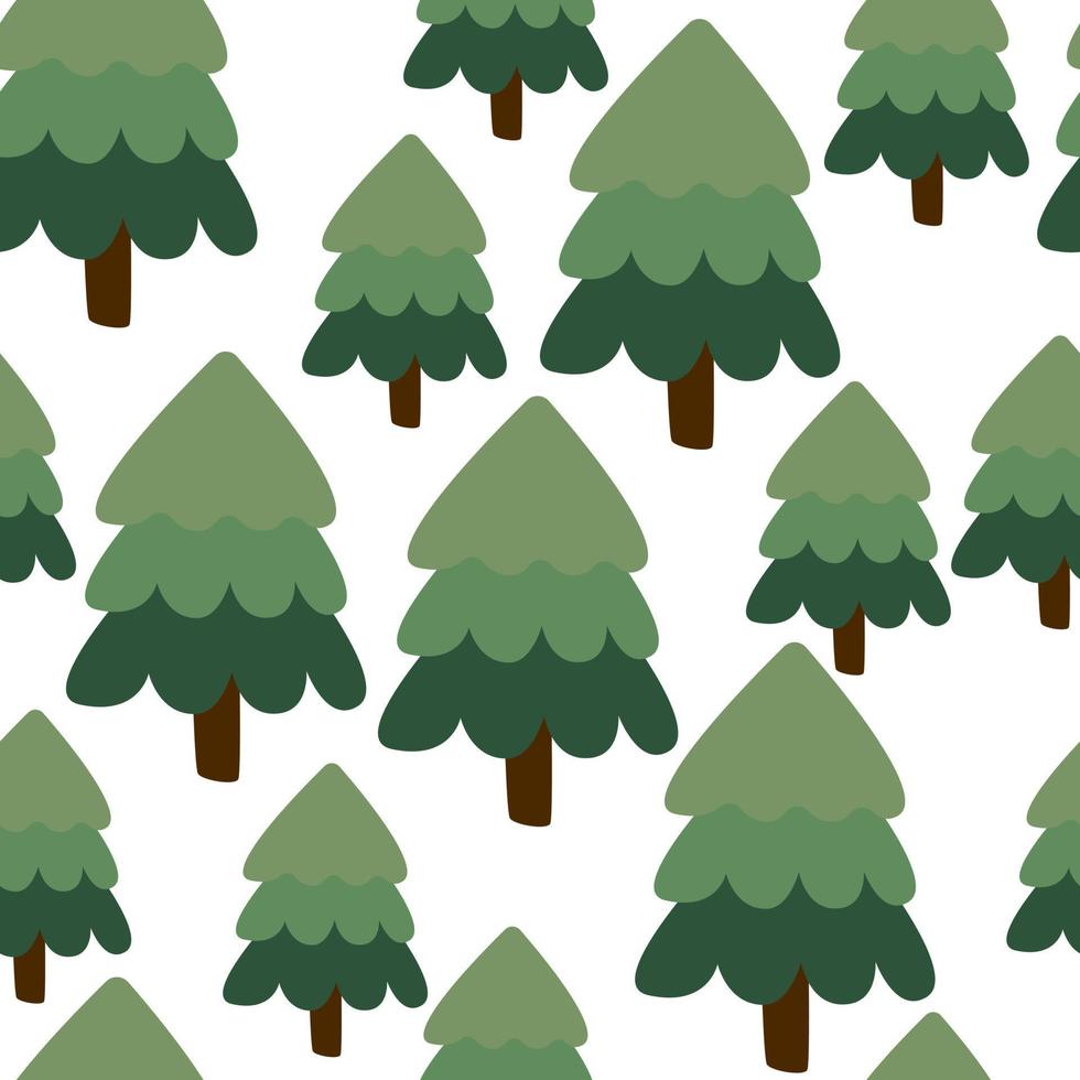 paisaje de bosque de invierno de navidad. patrón y fondo sin fisuras. vector