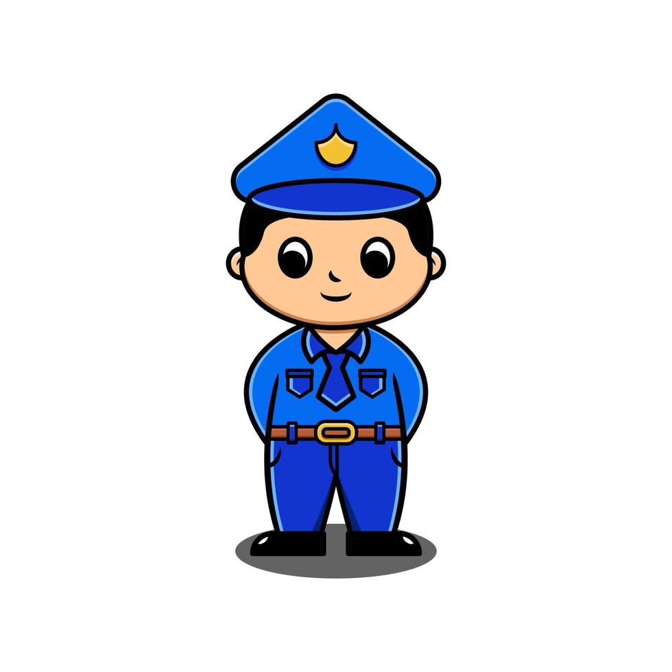 lindo personaje policial, ilustración vectorial eps.10 vector