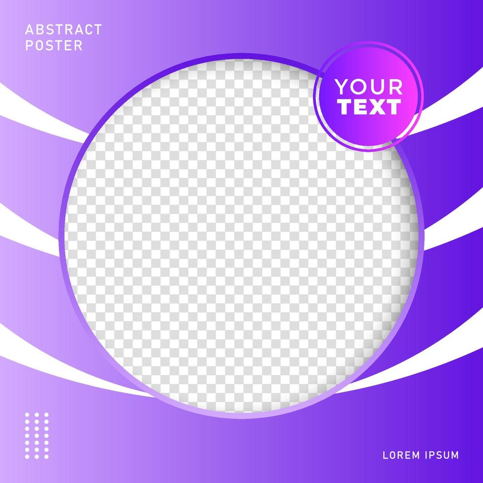 Social media promotional template with image space, Vector illustration eps.10