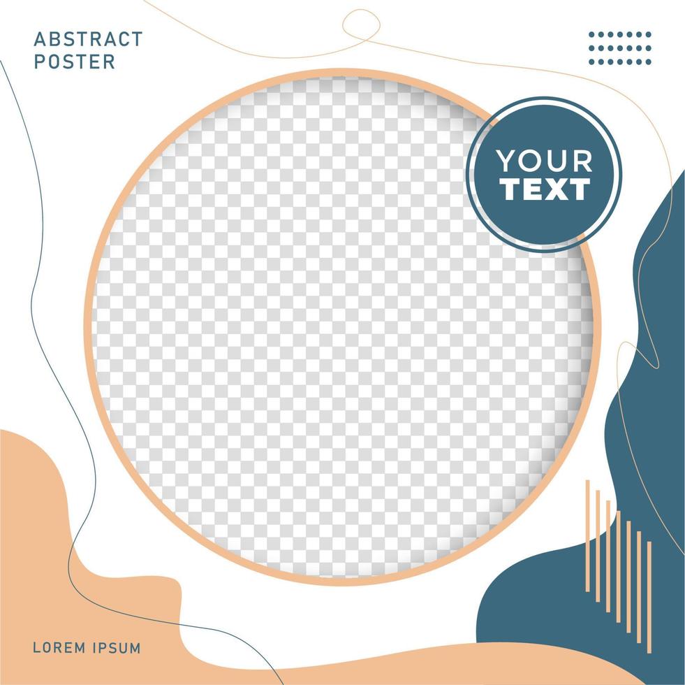 Social media promotional template with image space, Vector illustration eps.10