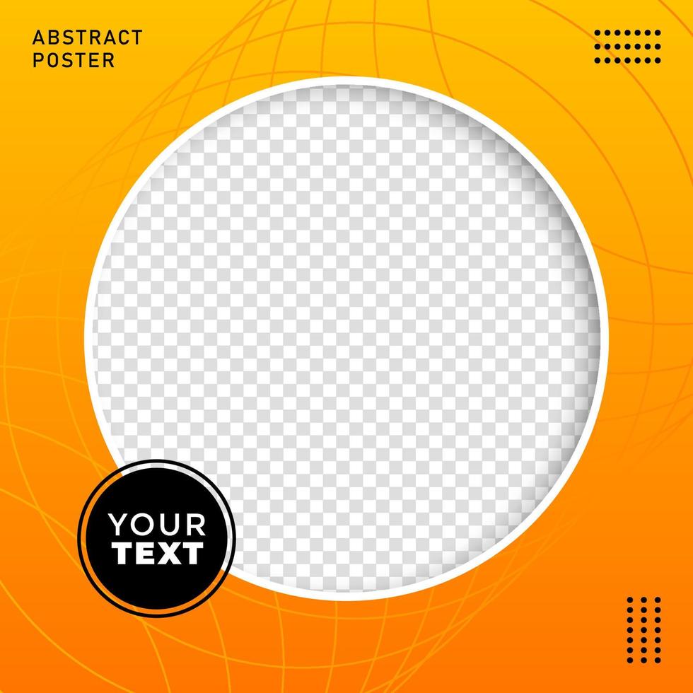 Social media promotional template with image space, Vector illustration eps.10