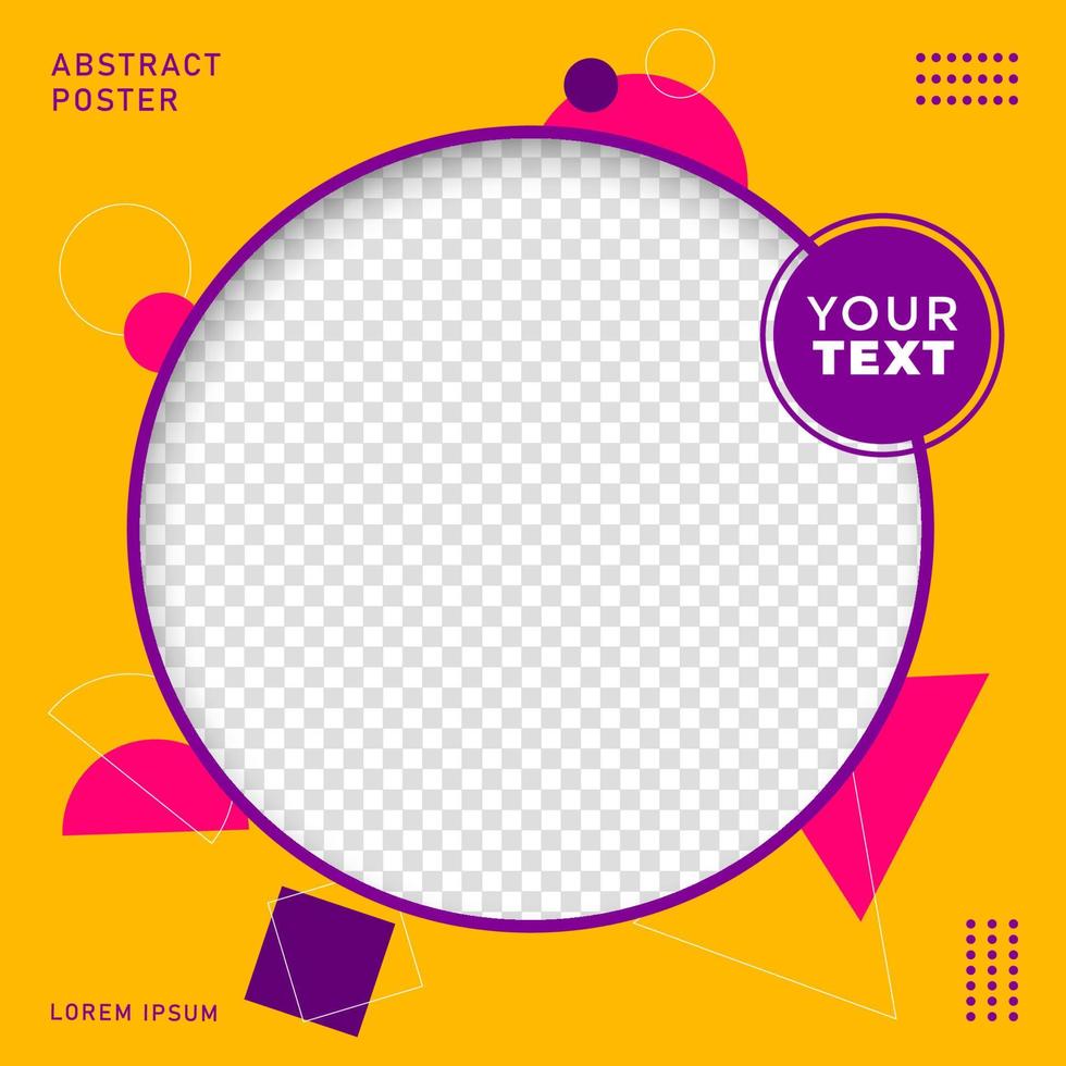 Social media promotional template with image space, Vector illustration eps.10