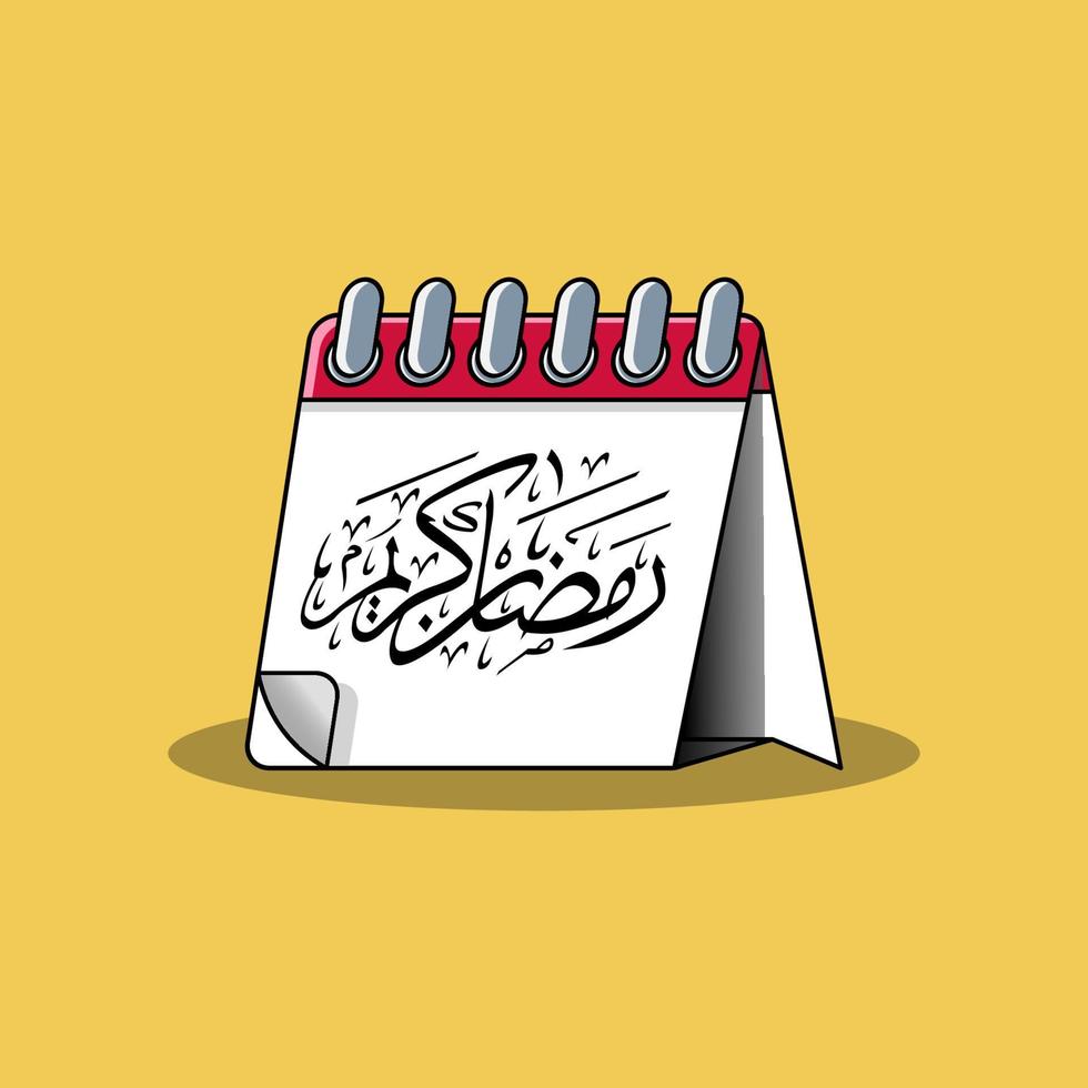 ilustración de vector de calendario de ramadán kareem
