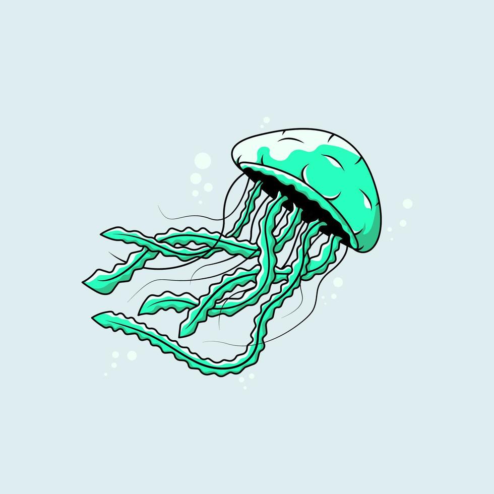 Hand drawn jellyfish design, Vector illustration eps.10