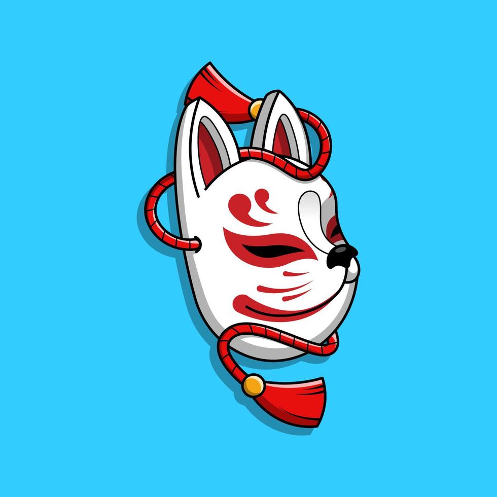 Japanese kitsune mask, Vector illustration eps.10