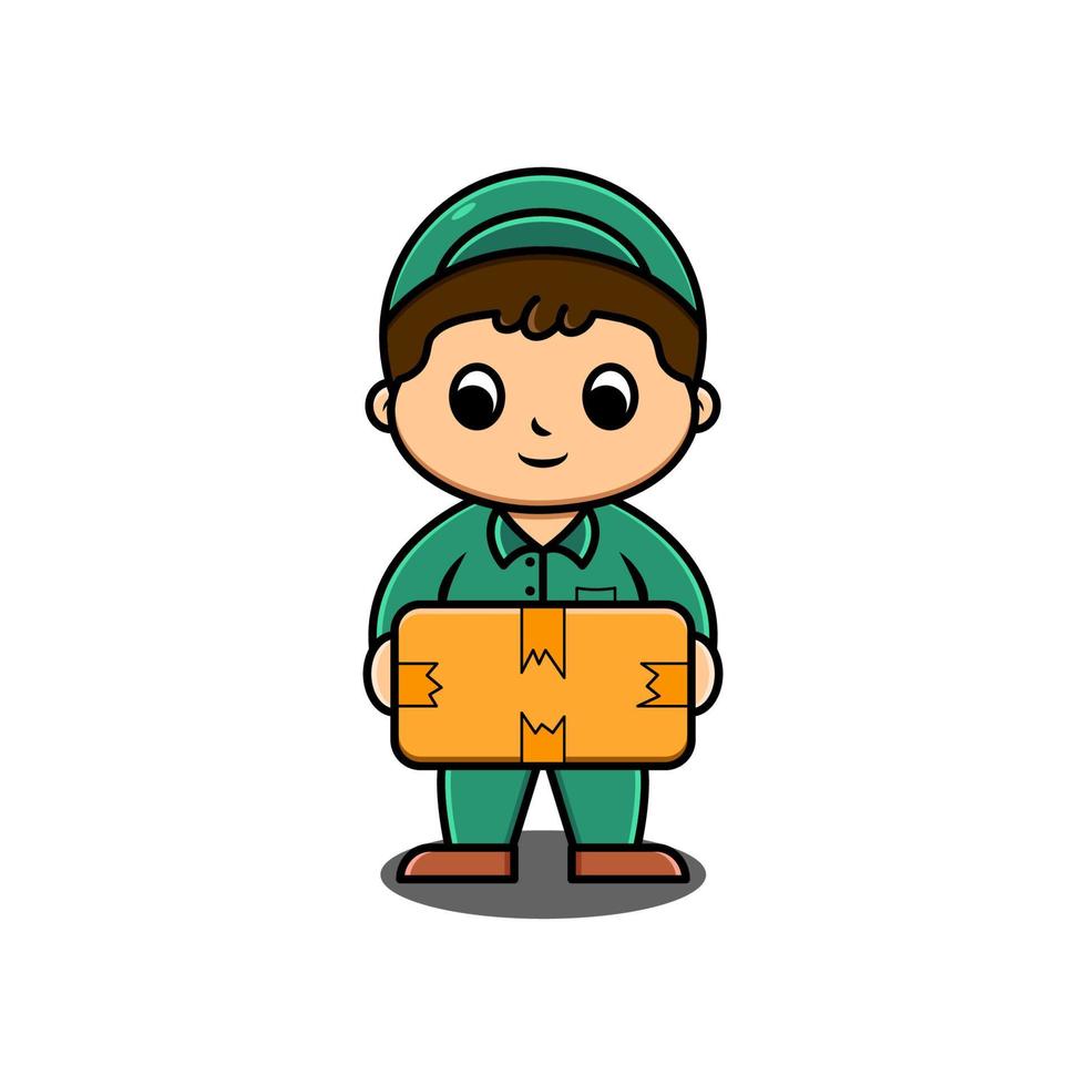 Cute courier character, Vector illustration eps.10