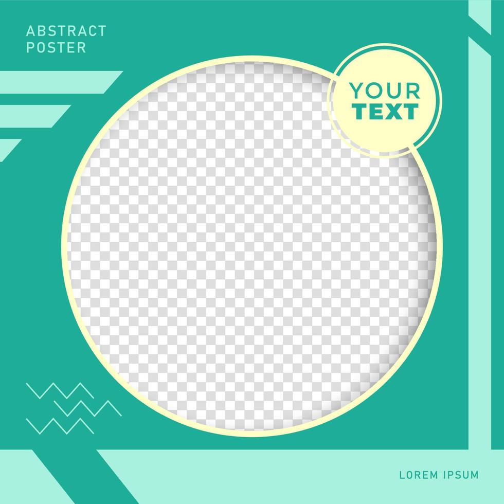 Social media promotional template with image space, Vector illustration eps.10