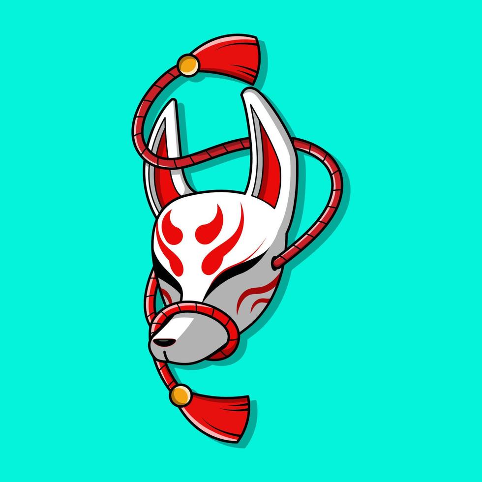 Japanese kitsune mask, Vector illustration eps.10