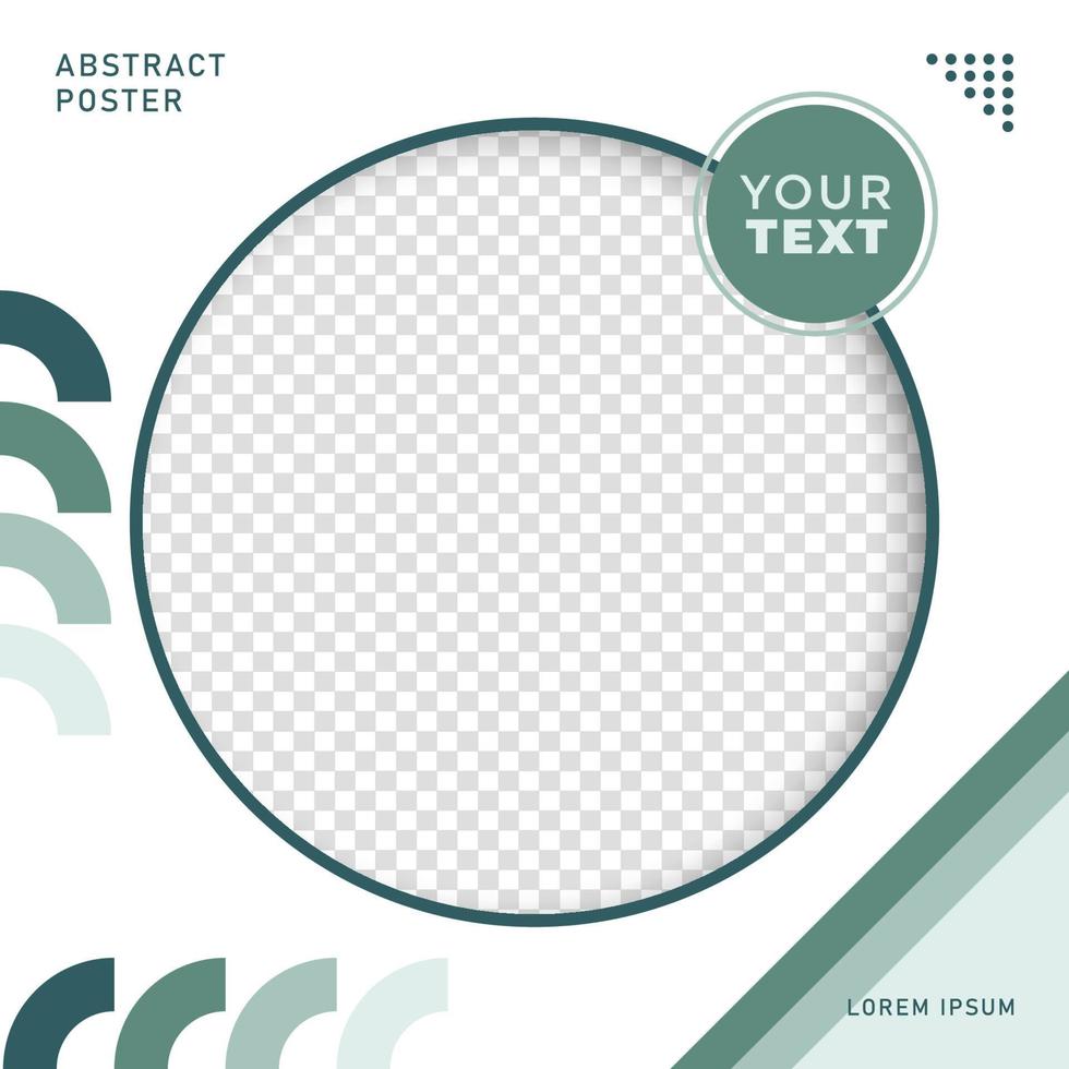 Social media promotional template with image space, Vector illustration eps.10