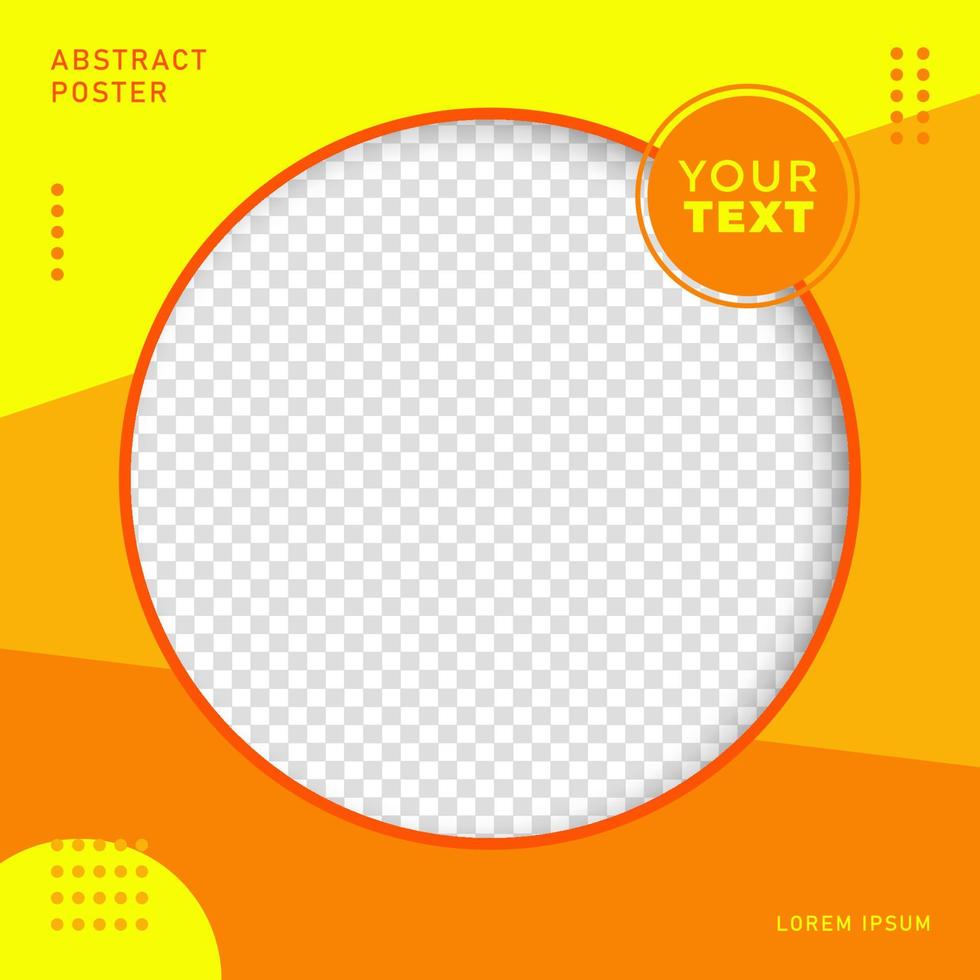 Social media promotional template with image space, Vector illustration eps.10
