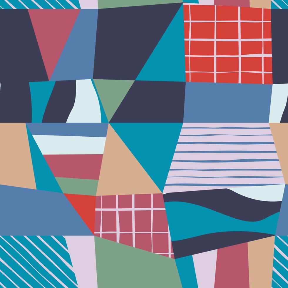 Contemporary abstract seamless pattern. Creative doodle. Modern illustration vector