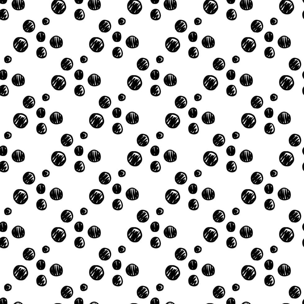 Hand drawn water bubbles seamless pattern on a white background. Underwater backdrop. Abstract geometrical circle wallpaper. vector