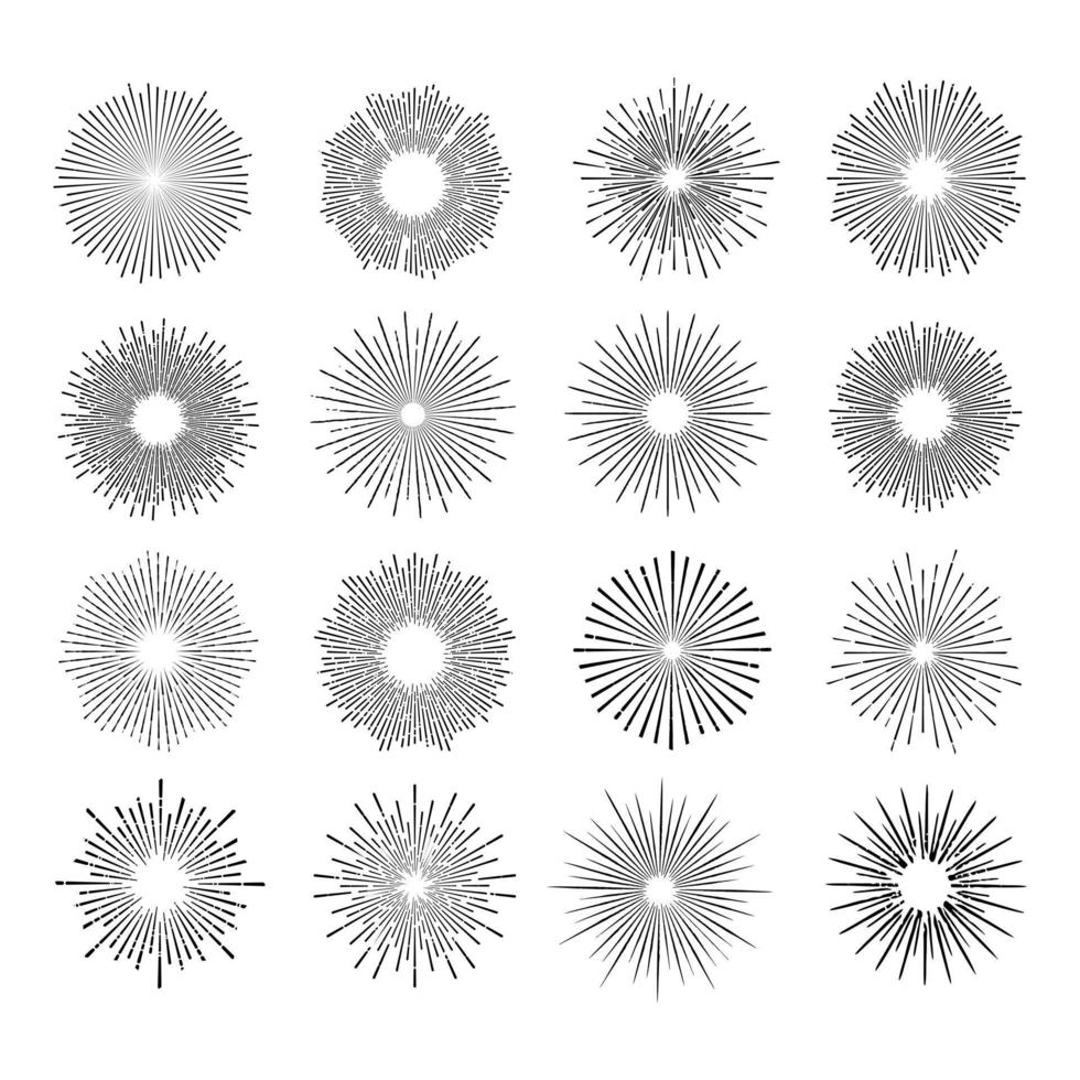 Sunburst  Vintage Elements Set vector