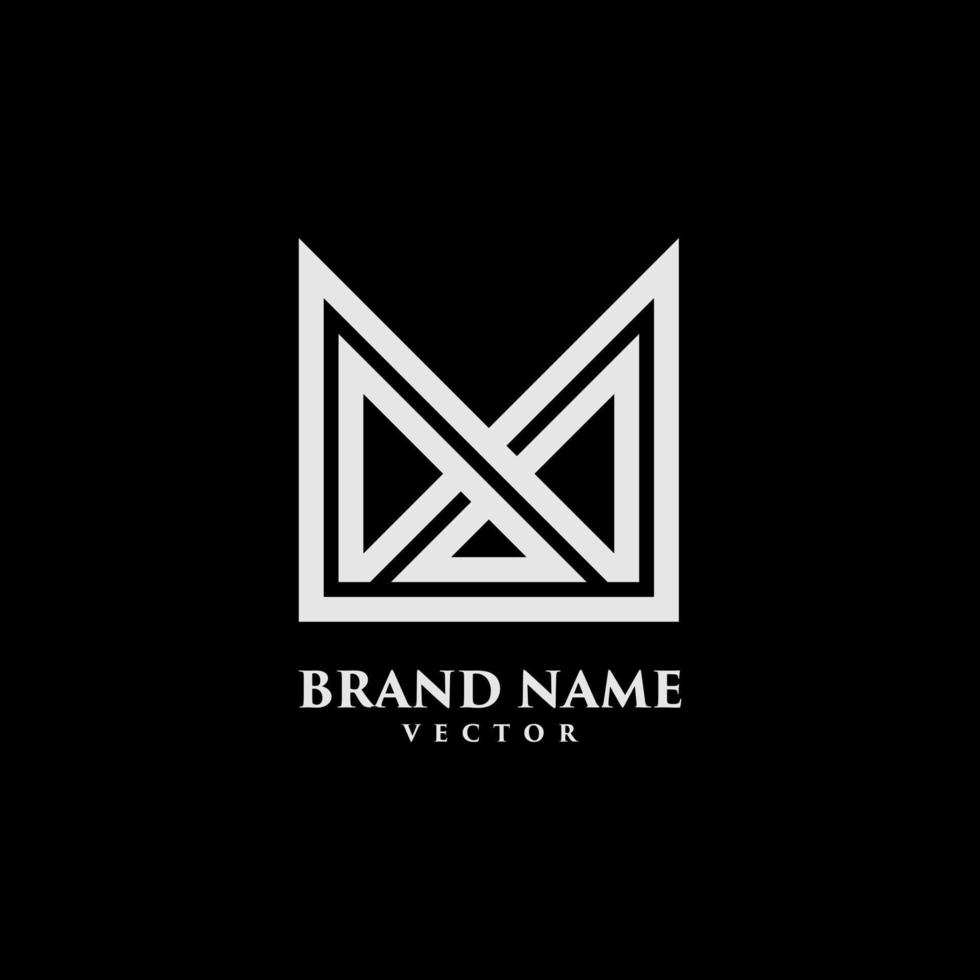 M Letter Monogram Logo Design vector