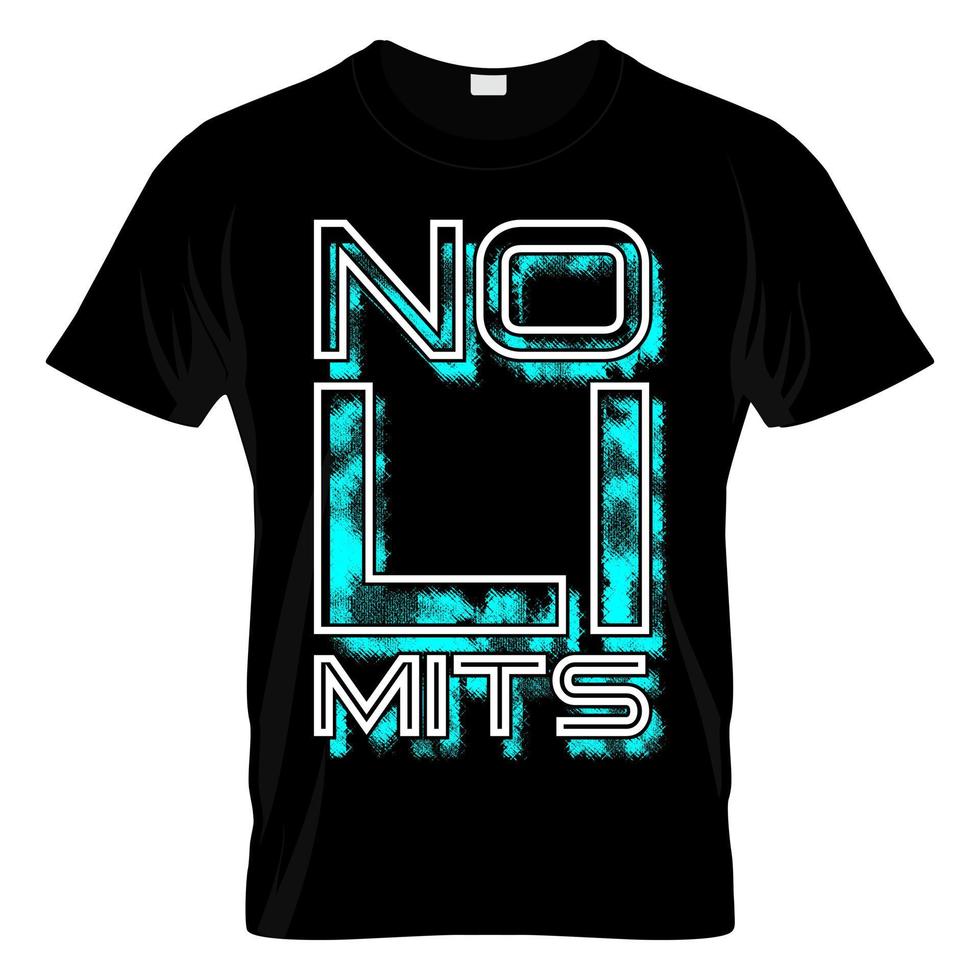 No Limits Typography Graphic T Shirt Design Vector