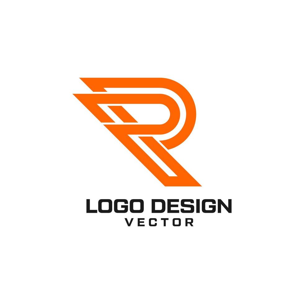 diseño del logotipo de la empresa símbolo r vector