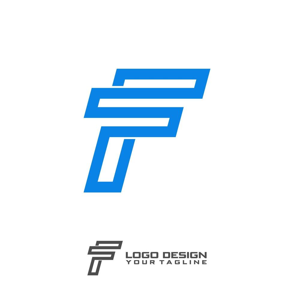 vector de diseño de logotipo de alfabeto de letra f