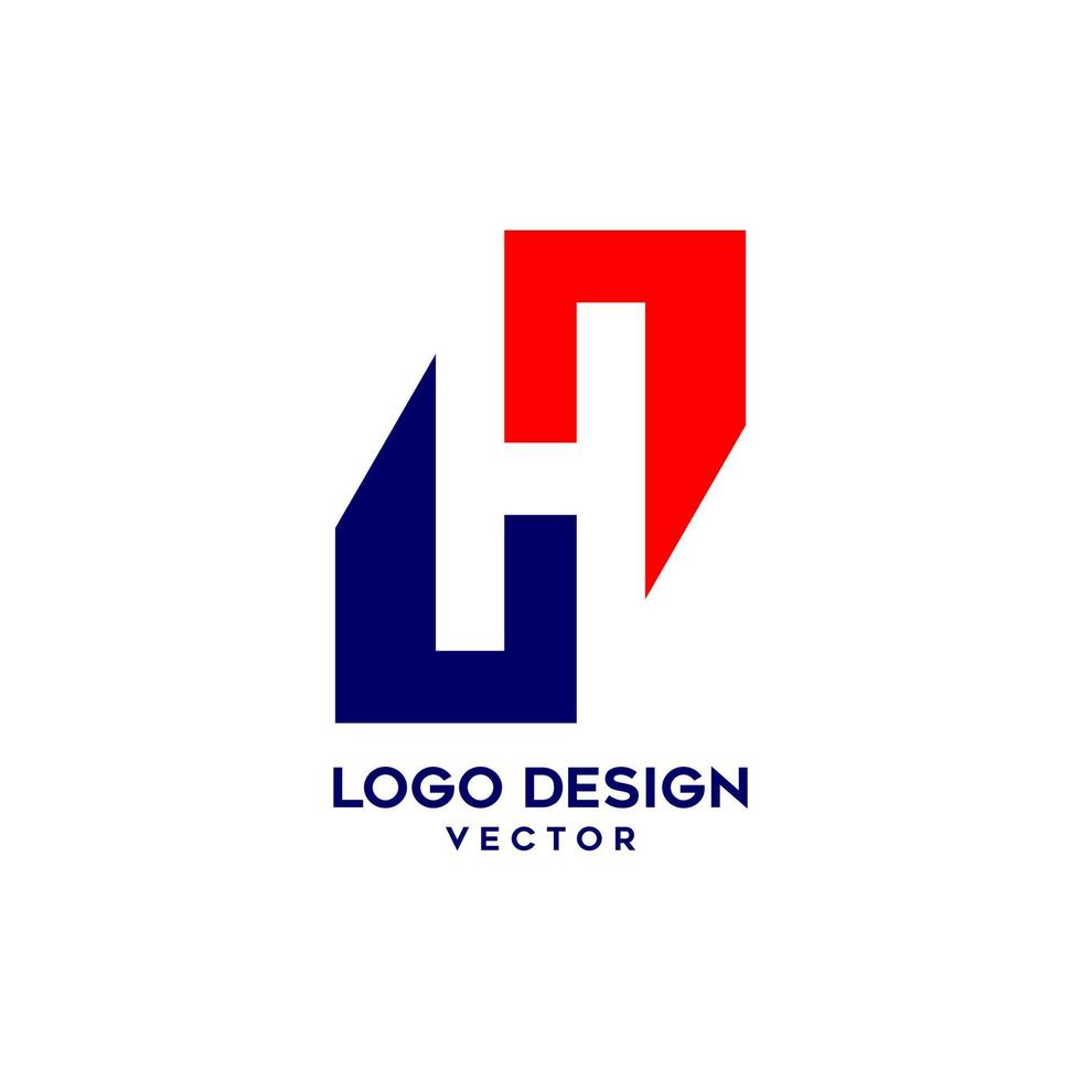 plantilla de logotipo de símbolo h moderno creativo vector