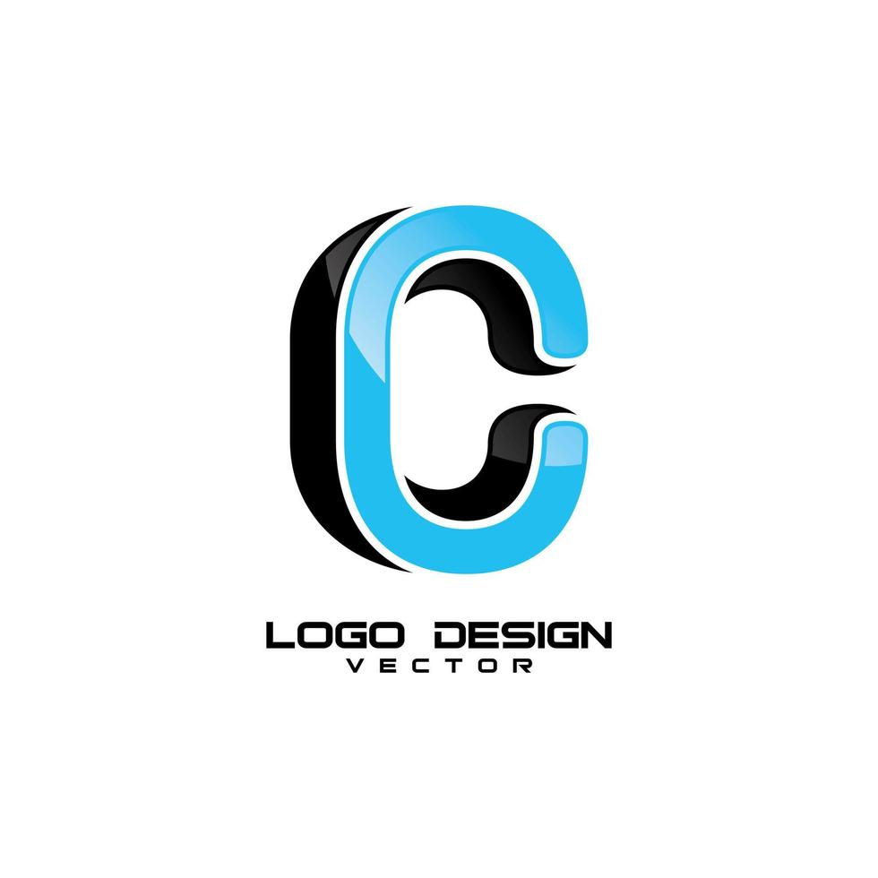 vector de diseño de logotipo de símbolo c creativo abstracto