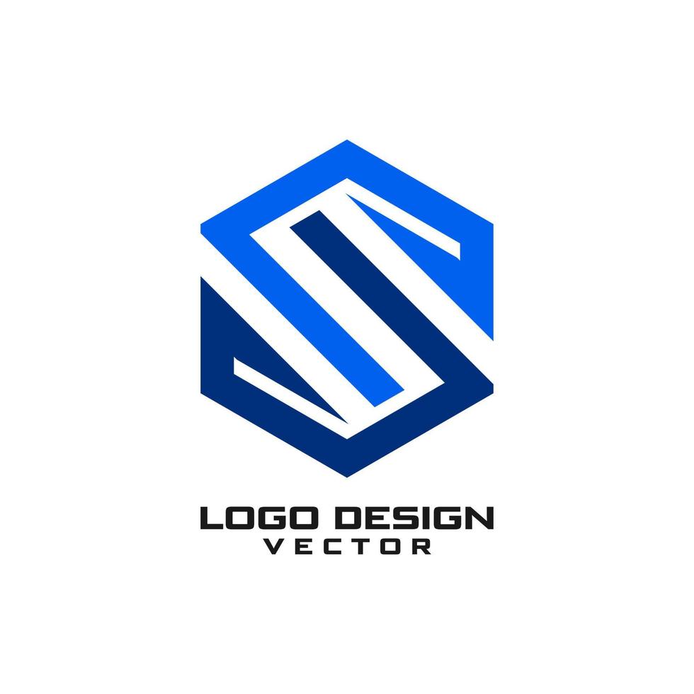 diseño del logotipo del icono de la empresa letra s vector