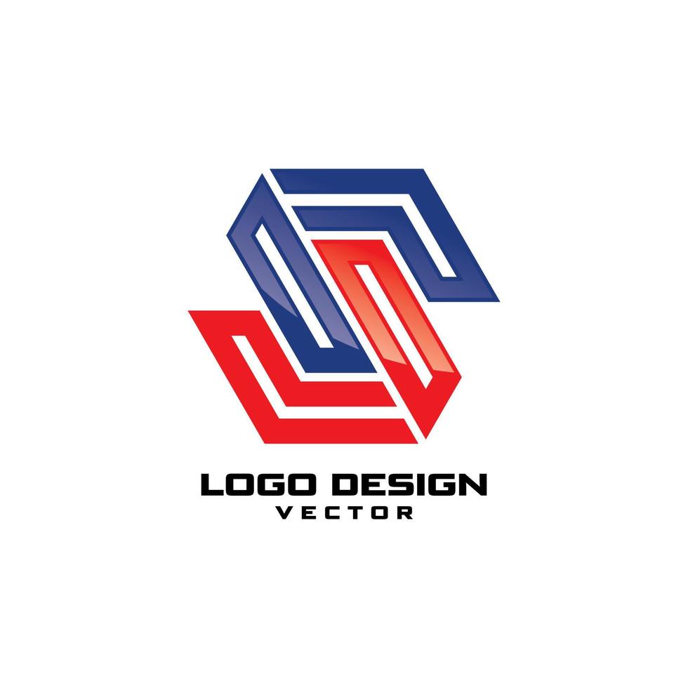 Modern S Symbol Company Logo Design Vector