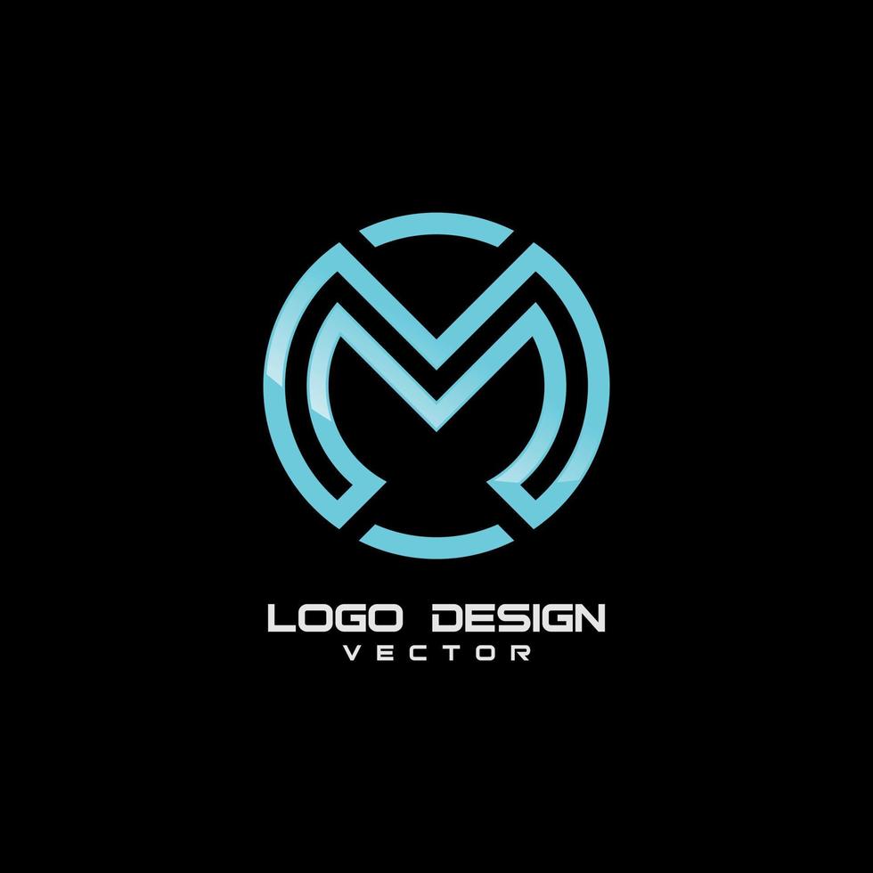 Modern M Symbol Logo Template vector