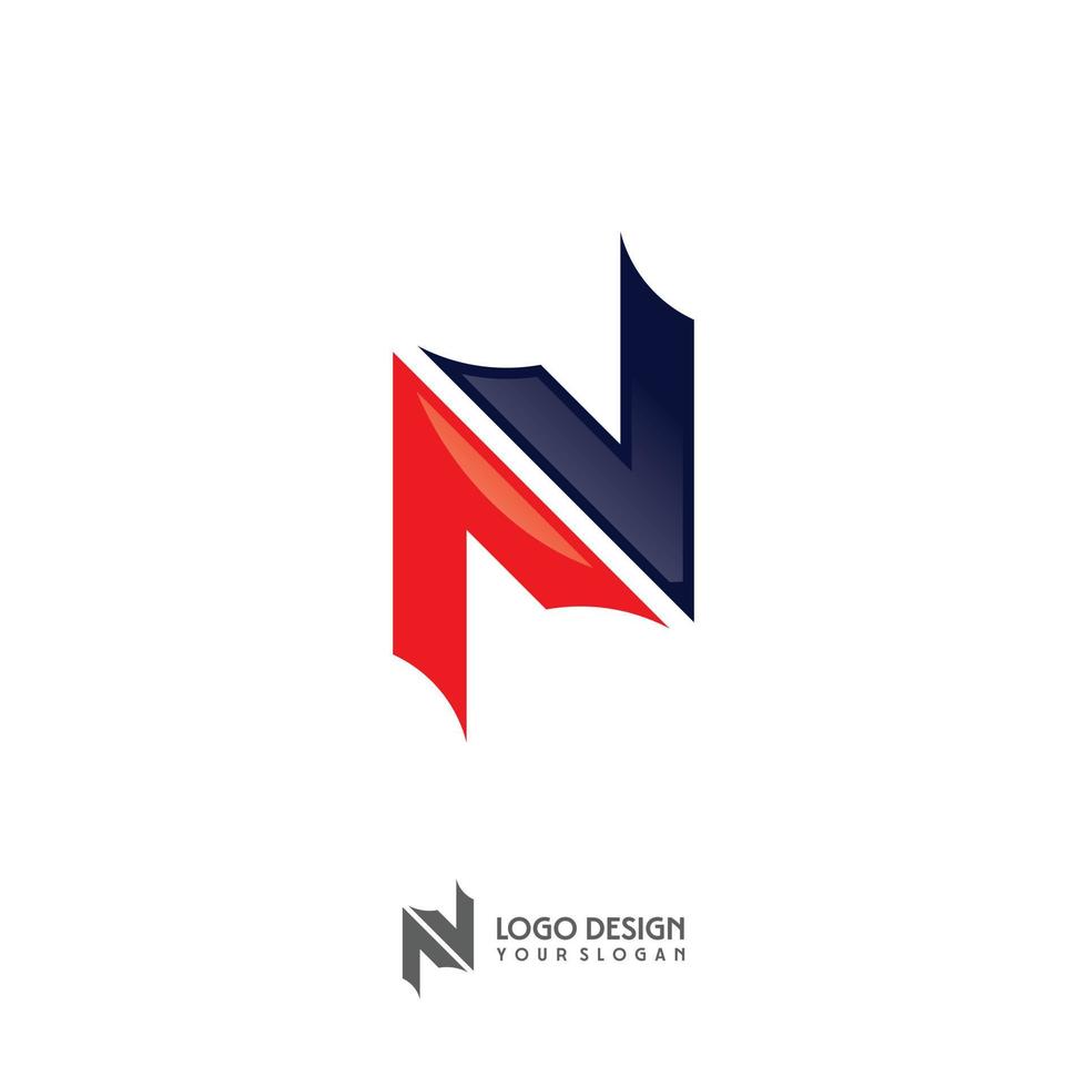 Abstract N Symbol Logo Vector