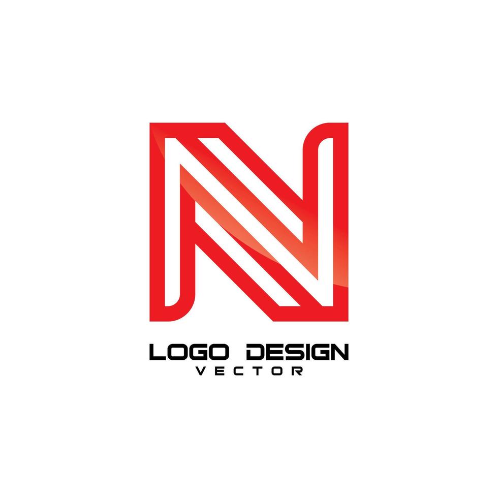 N Symbol Logo Template Vector