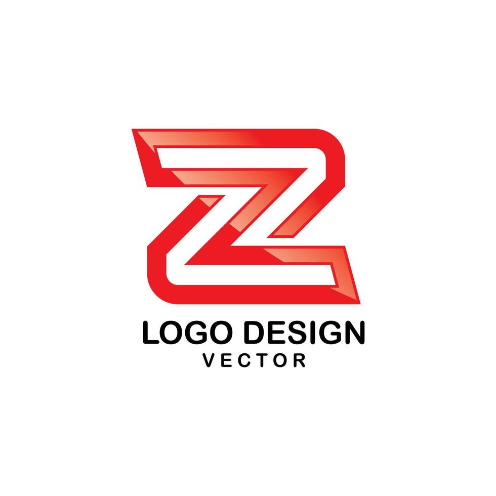Z Letter Typography Logo Design vector