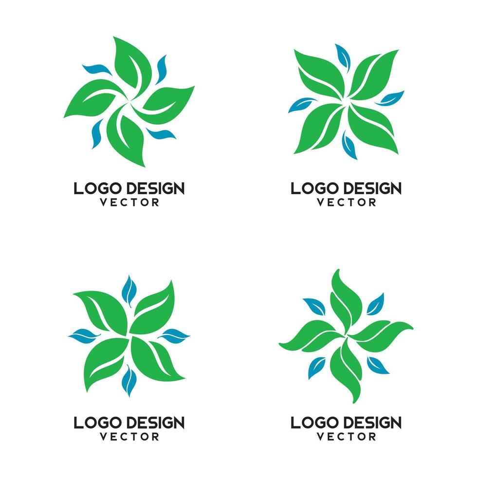 Abstract Organic Shape Logo Design vector