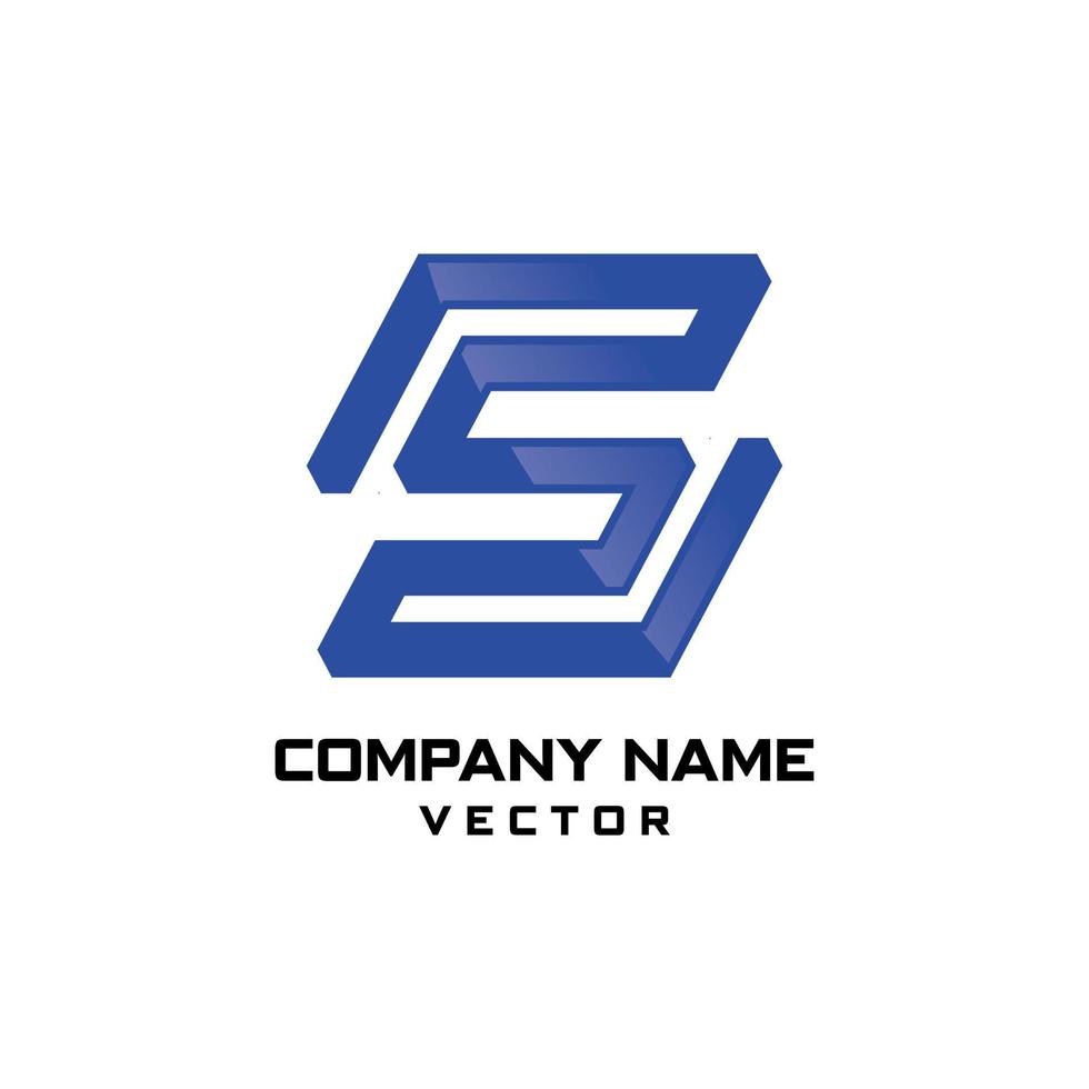 diseño de logotipo de símbolo de línea s vector