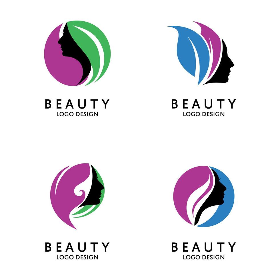 Ilustración de vector de diseño de logotipo de belleza