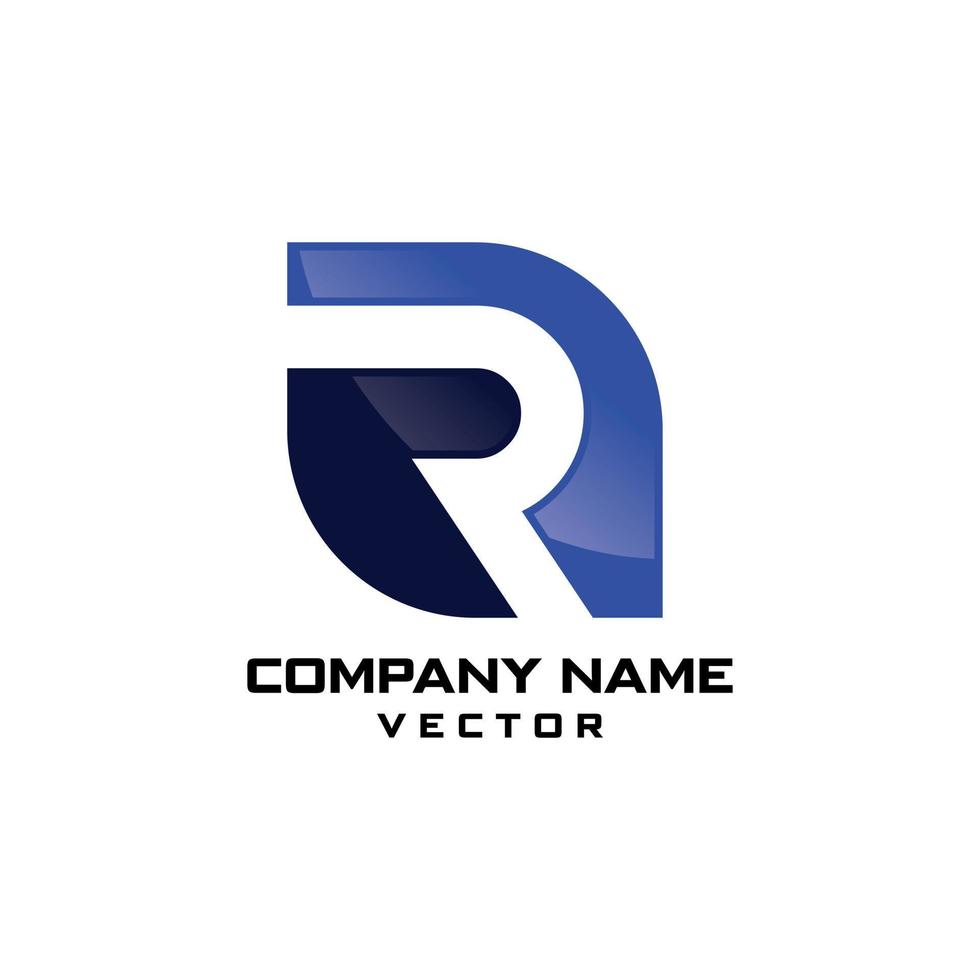 diseño de logotipo de empresa de símbolo r vector