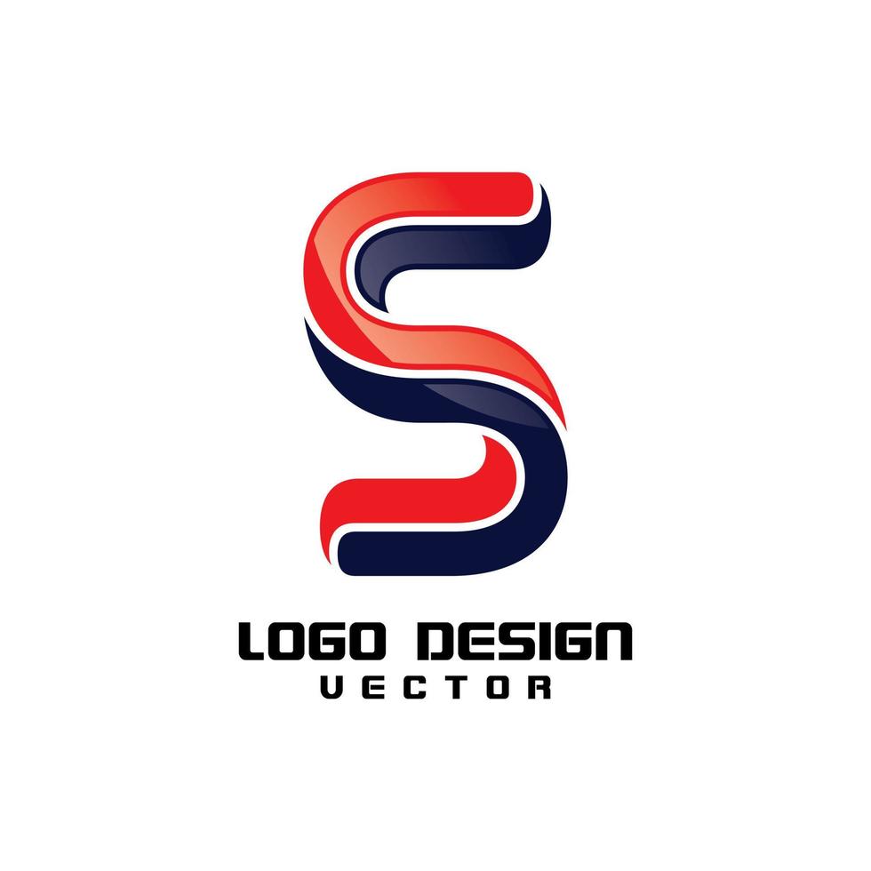 vector de plantilla de logotipo de empresa de letra s