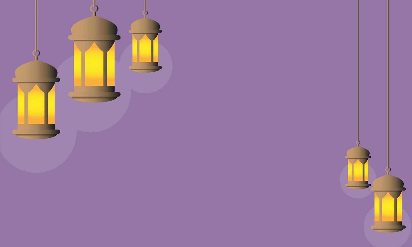 diseño de vector de fondo de lámpara de linterna, para decorar el tema de ramadán.