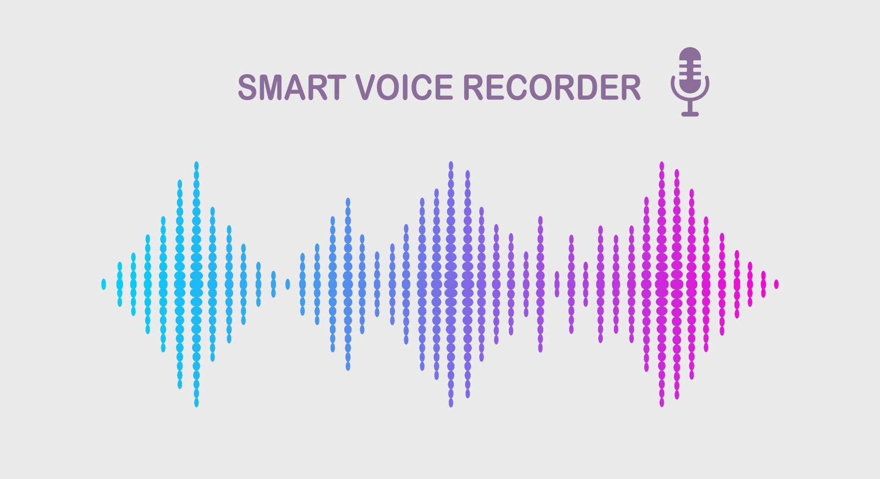 Sound audio wave from equalizer. Music frequency in color spectrum. Vector flat design