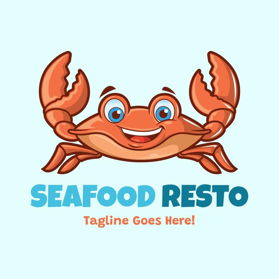 Mascot of Cute Crab Character vector