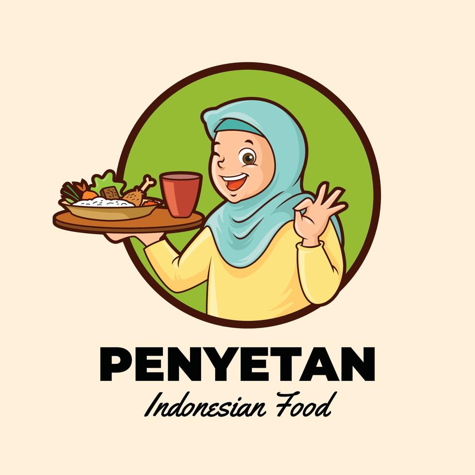 Mascot of Indonesian Woman vector