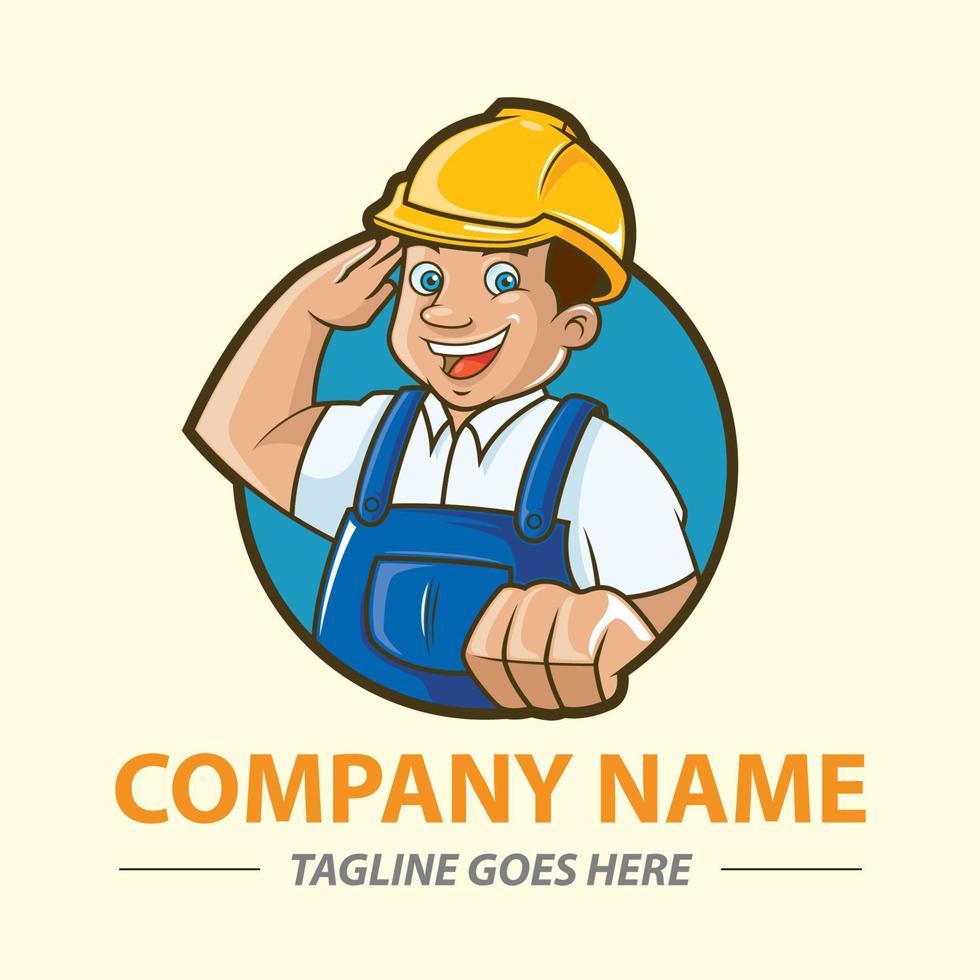 Mascot of Cute Handyman vector