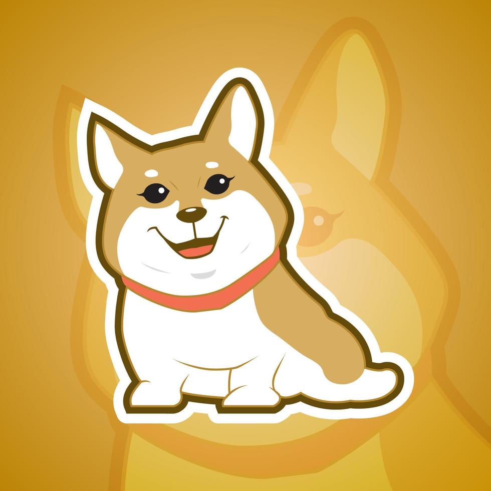 Mascot of Cute Corgy vector