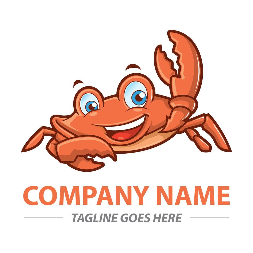 Mascot of Crab Character vector