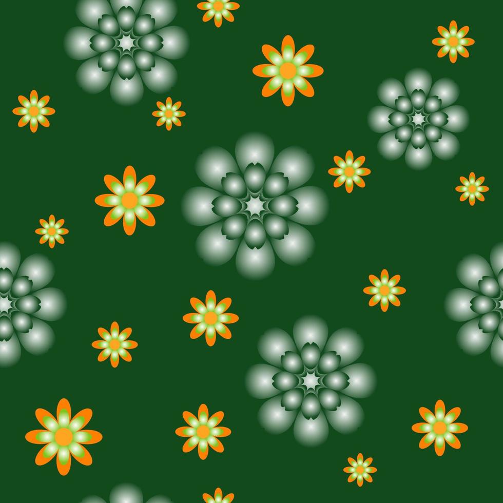 Flowers Colored Pattern vector