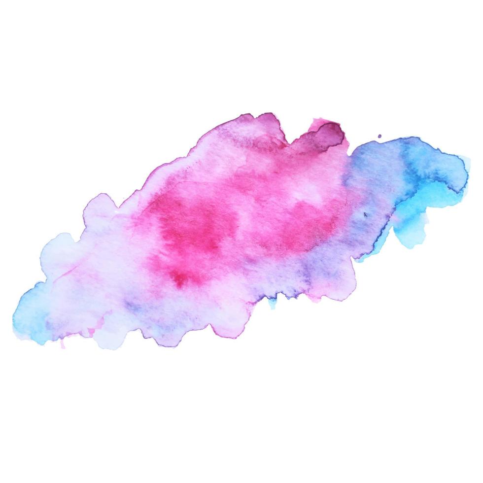Abstract isolated colorful vector watercolor stain. Grunge element for paper design