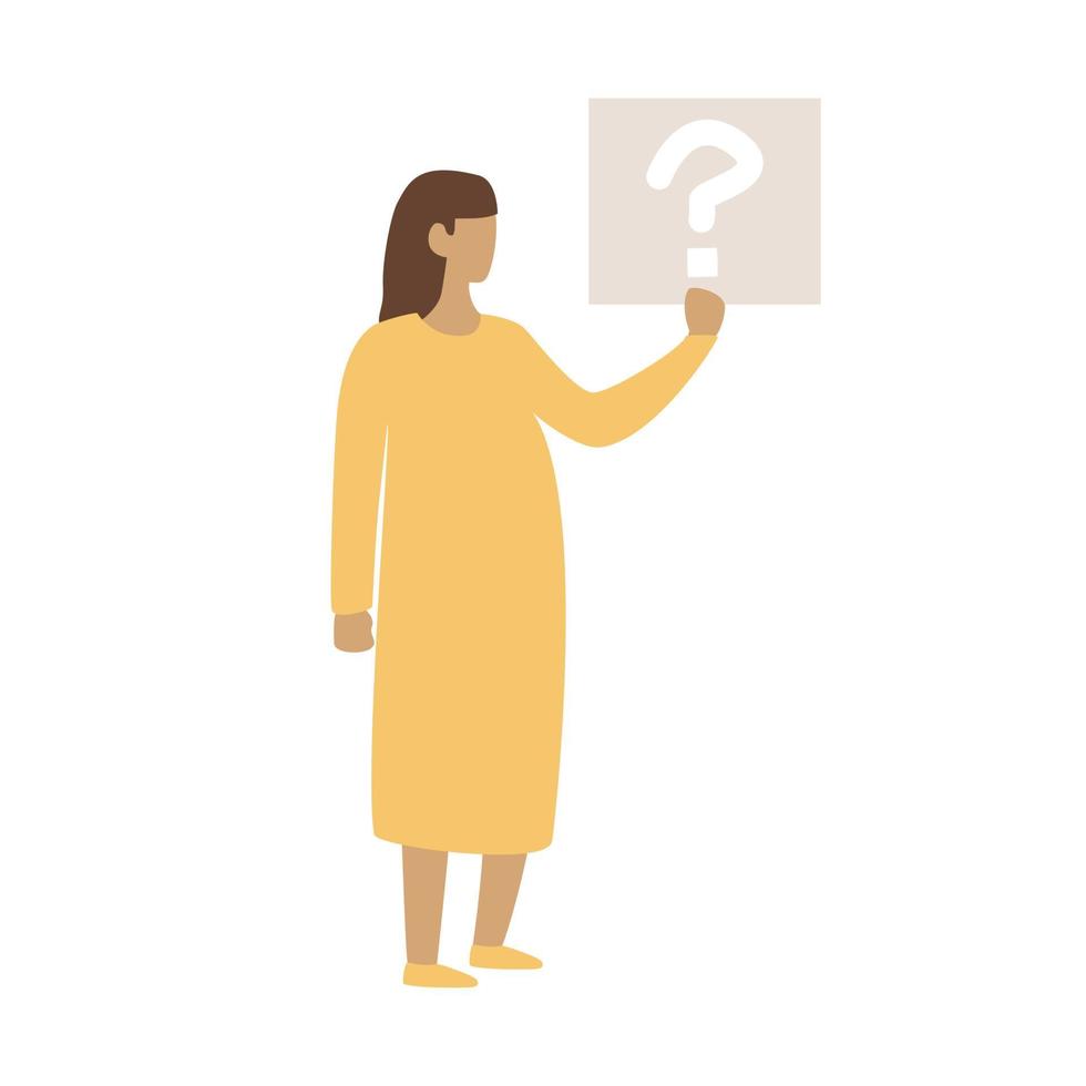 pregnant woman protesting and holding hand a poster vector