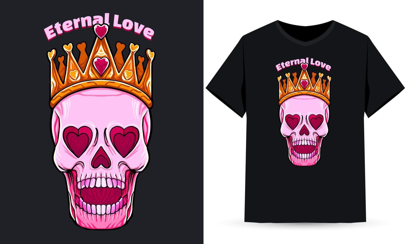 The King of Eternal Love is Suitable for Screen Printing vector