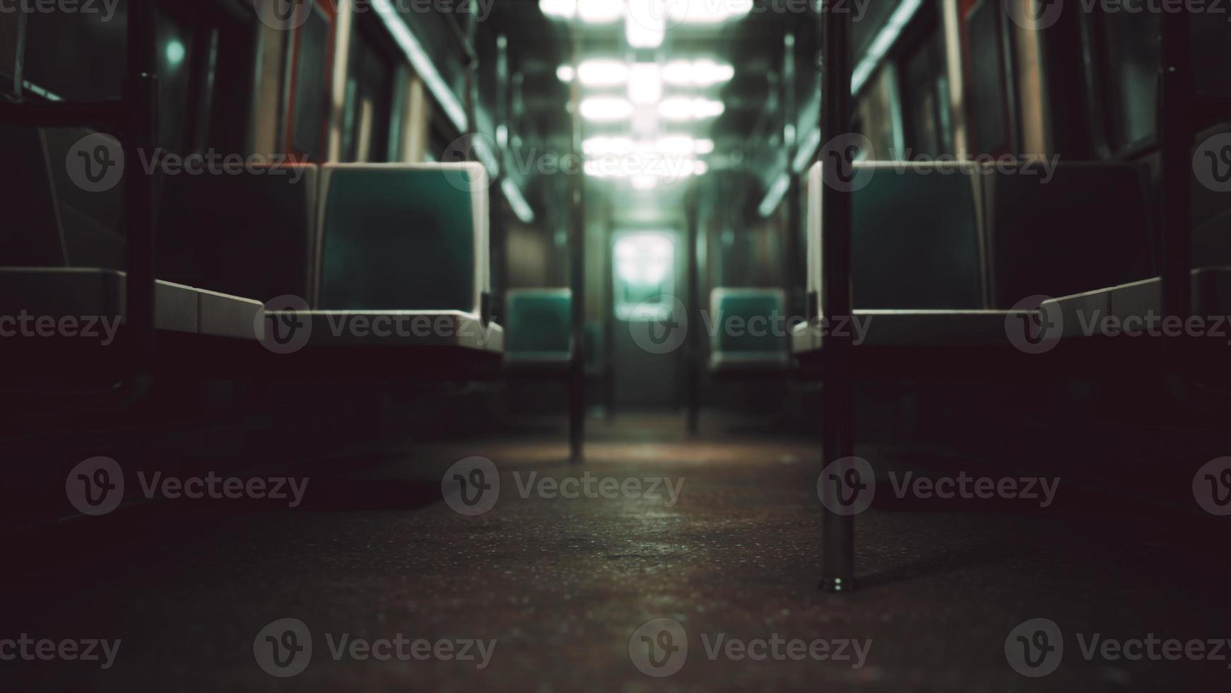 Subway wagon is empty because of the coronavirus outbreak in the city photo